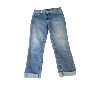 NYDJ  Ankle Denim Cuffed Women’s Sz 8 Medium Wash